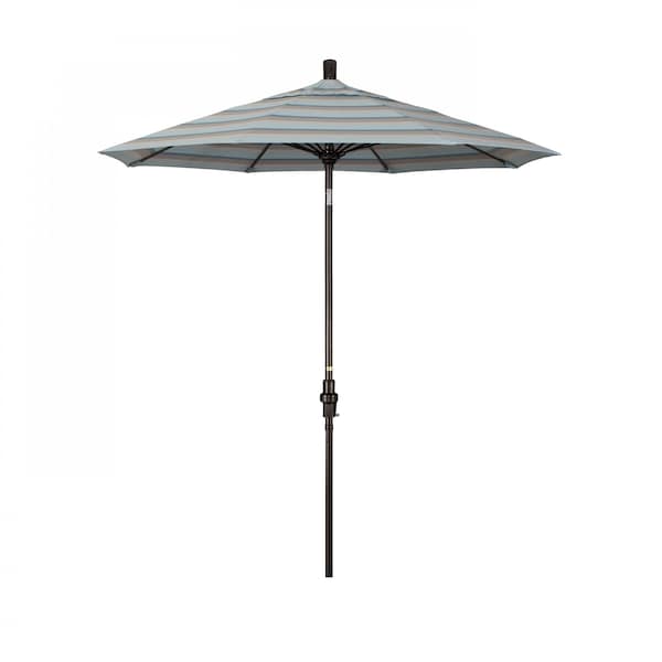 California Umbrella 7.5' Bronze Aluminum Market Umbrella, Sunbrella Gateway Mist 194061338070 - main